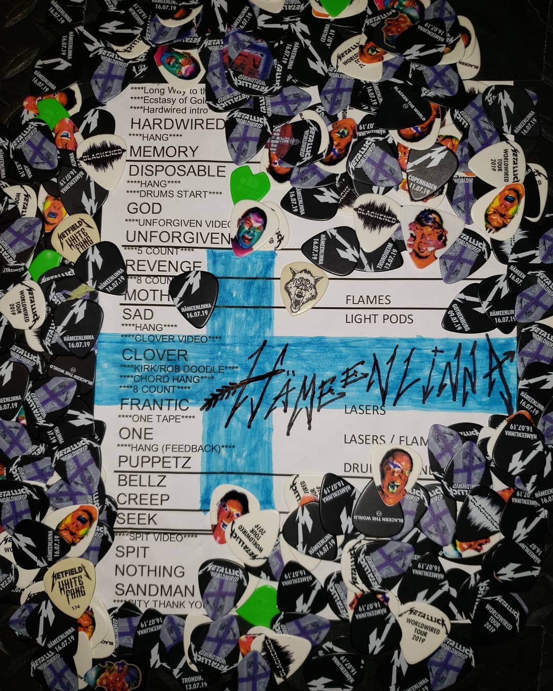 メタリカさんのインスタグラム写真 - (メタリカInstagram)「Hameenlinna setlist! #MetInHameenlinna #WorldWired #Metallica」7月17日 6時12分 - metallica