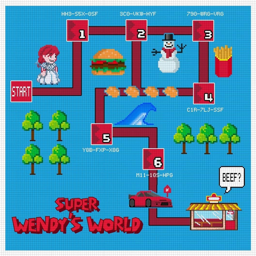 ウェンディーズさんのインスタグラム写真 - (ウェンディーズInstagram)「More than just one level, we made a whole world #SMM2  If you want something to eat while you play the levels, use DoorDash Code: BACONFEST will score you a free Junior Bacon Cheeseburger and $0 deliver fee on all orders over $10.」7月17日 6時34分 - wendys