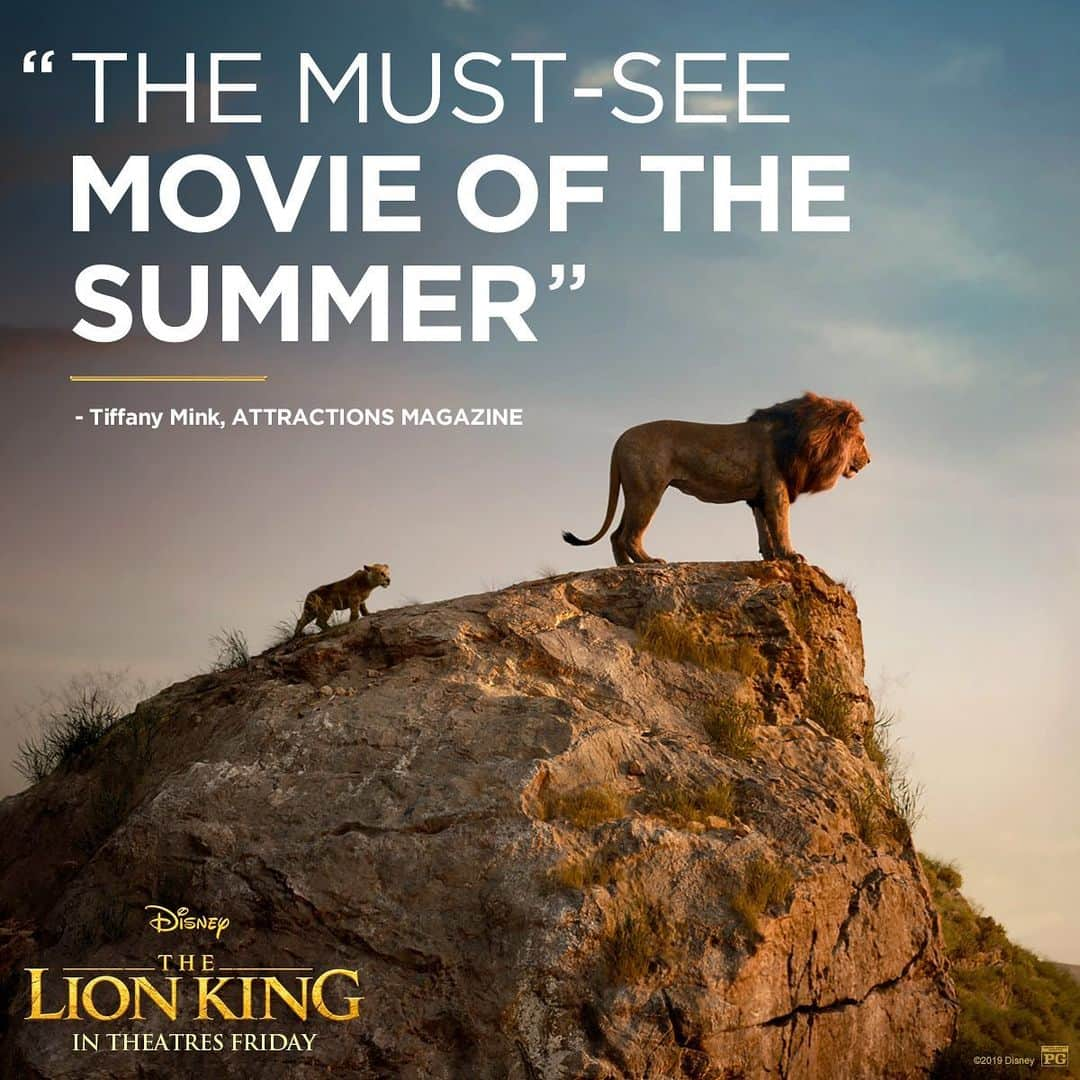 Walt Disney Studiosさんのインスタグラム写真 - (Walt Disney StudiosInstagram)「This Friday, “the must-see movie of the summer” arrives. Get your tickets for #TheLionKing now.」7月17日 8時35分 - disneystudios