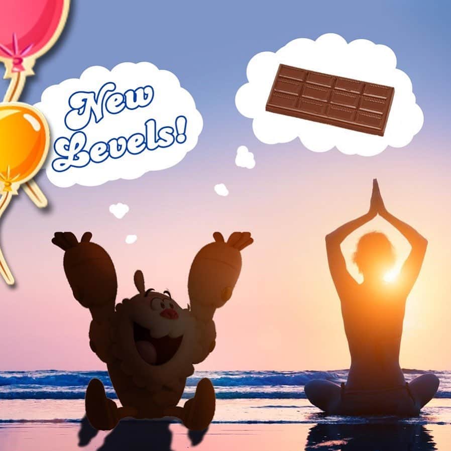 Candy Crushさんのインスタグラム写真 - (Candy CrushInstagram)「Yeti likes to meditate in anticipation for new levels... ☯ interesting to see where his thoughts wander to 😋🍫 New levels coming tomorrow!! 🙌🍬🍭 #CandyCrushFriends」7月3日 1時20分 - candycrushsaga