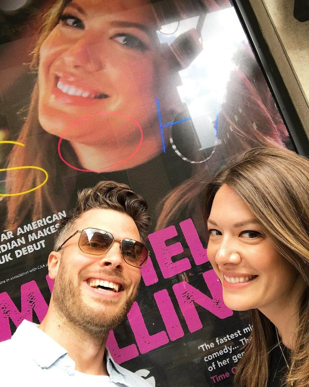 ミッチェル・コリンズさんのインスタグラム写真 - (ミッチェル・コリンズInstagram)「Stood in front of my @sohotheatre poster all day hoping someone would recognize me and someone did!! My old friend @RickEdwards1. Ironically, I didn’t recognize *him* in these lightly-tinted sunglasses. (cc @missemerkenny) My show #StrongMonster starts its run tomorrow night, July 3 through Saturday, July 6 at 9:15PM. Tix r cheap & available at sohotheatre.com or click on my profile and then the link in my bio. BUY SOME AND MAKE YOUR ENGLISH FRIENDS FOLLOW SUIT. Many thanks xoxo 💪🏻🦖」7月3日 1時30分 - michcoll