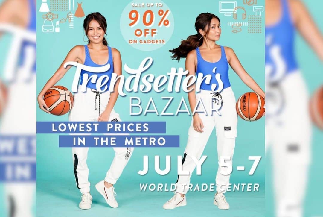 Kathryn Bernardoさんのインスタグラム写真 - (Kathryn BernardoInstagram)「Who’s game for another Trendsetter’s Bazaar? 🙋🏽‍♀ A new round of exciting discounts from the @trendsetterteam will be waiting for you on July 5-7, from 11am to 9pm, at the World Trade Center—including up to 90% off on gadgets! Will also be there on July 5 to join you guys! Swipe left for more details. 😘」7月2日 17時37分 - bernardokath