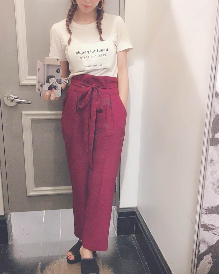 長江愛美さんのインスタグラム写真 - (長江愛美Instagram)「今日はOFF💕1日OFFなの久しぶりだ🌈 #dayoff #ootd」7月2日 19時27分 - manamin.512