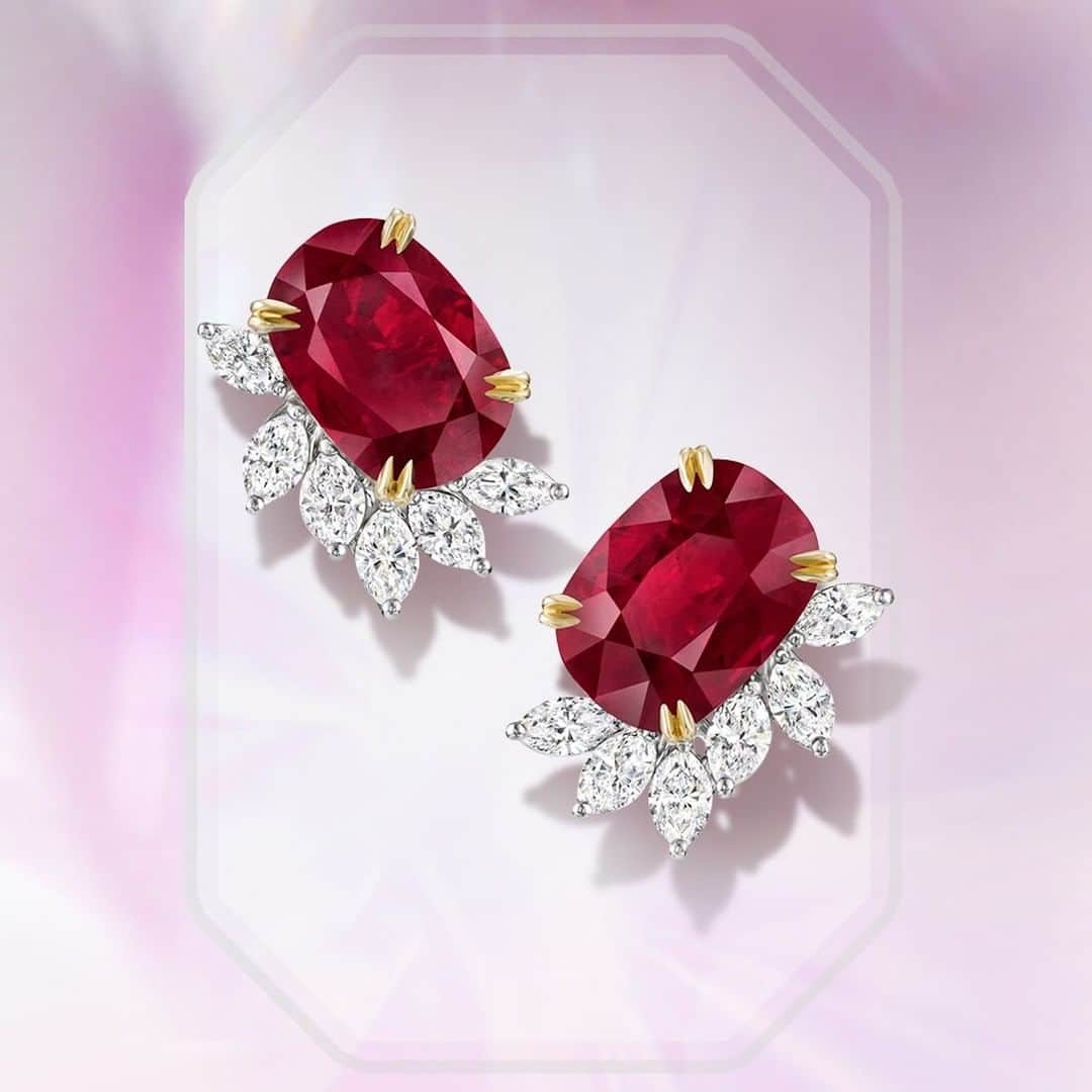 ハリー・ウィンストンさんのインスタグラム写真 - (ハリー・ウィンストンInstagram)「Red alert. Vivid red rubies bring intense color to this unique pair of #highjewelry earrings from #HarryWinston.」7月2日 19時30分 - harrywinston