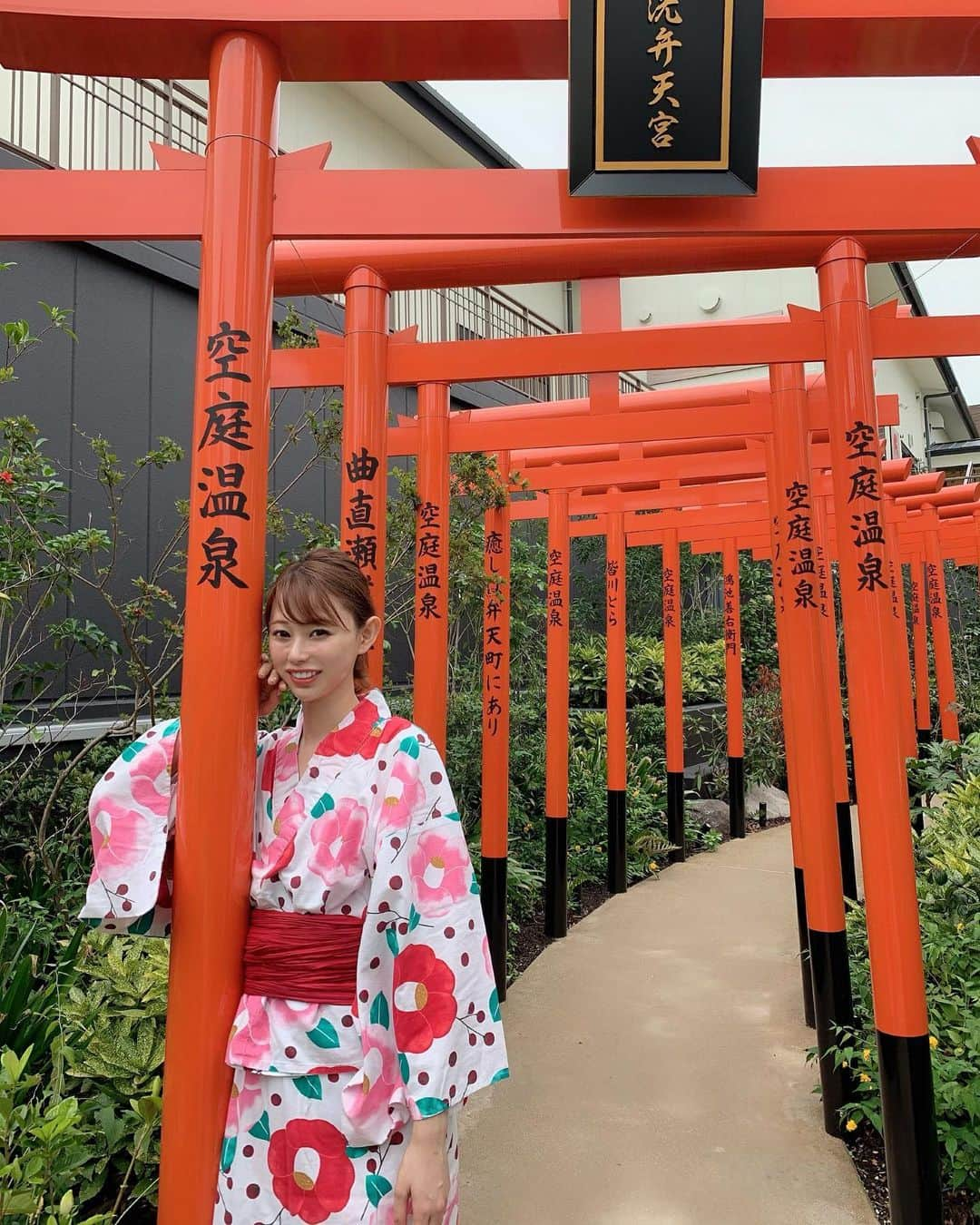 karen okajimaさんのインスタグラム写真 - (karen okajimaInstagram)「ㅤㅤㅤ ㅤㅤㅤ 空庭温泉1日おれる🥰💓♨ CM出てる夏樹さんと行ってきた😝 夏樹さんとの写真はまた載せる👌 ㅤㅤㅤ #空庭温泉 #ベイタワー #浴衣 #鳥居 #岡島かれん #yukata #kimono #大阪ベイタワー」7月2日 19時40分 - karenokajima0318