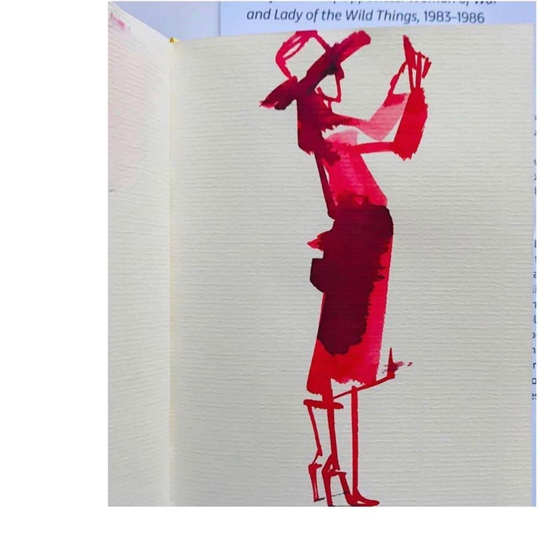 シューマッハさんのインスタグラム写真 - (シューマッハInstagram)「Dorothee by @katjafoo 💋 #AColorfulMind #theArtofLove #TheMuse #sketchthemoment #red #sketch #drawing #travelsketchbook #dorotheeschumacher #dorotheesview」7月2日 21時27分 - dorotheeschumacher