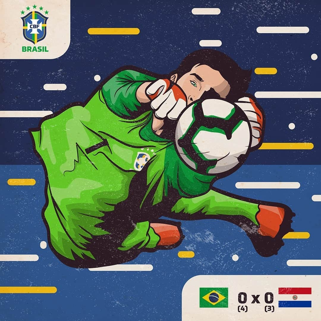 サッカー ブラジル代表チームさんのインスタグラム写真 - (サッカー ブラジル代表チームInstagram)「NO EPISÓDIO ANTERIOR... ⠀ Alisson brilhou, a galera caprichou nas cobranças de pênalti e a #SeleçãoBrasileira avançou para a semifinal da Copa América! ⠀ Hoje é dia de 🇧🇷 x 🇦🇷, aquele capítulo da série que todos estavam esperando. Imperdível! #JogaBola 🎨: @lucianofreitaslu」7月2日 22時13分 - cbf_futebol