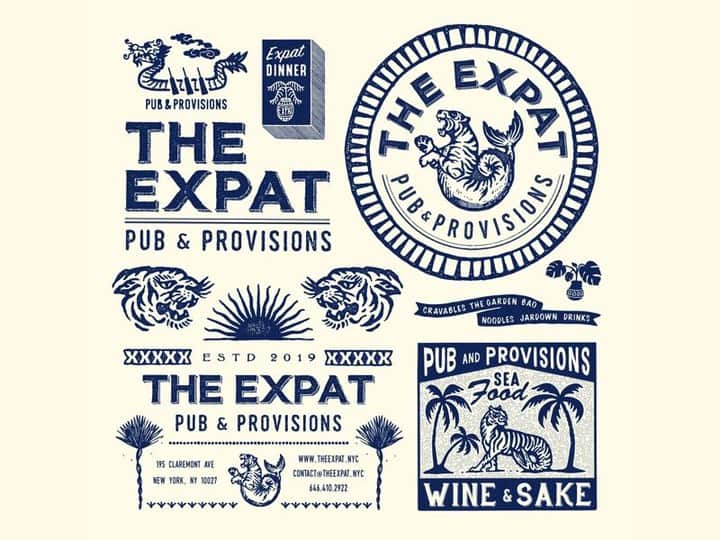 Dribbbleさんのインスタグラム写真 - (DribbbleInstagram)「A cozy watering hole: The Expat, NY by @rise_wise⠀ ⠀ #dribbble #dribbblers #design #illustration #lettering」7月2日 23時05分 - dribbble