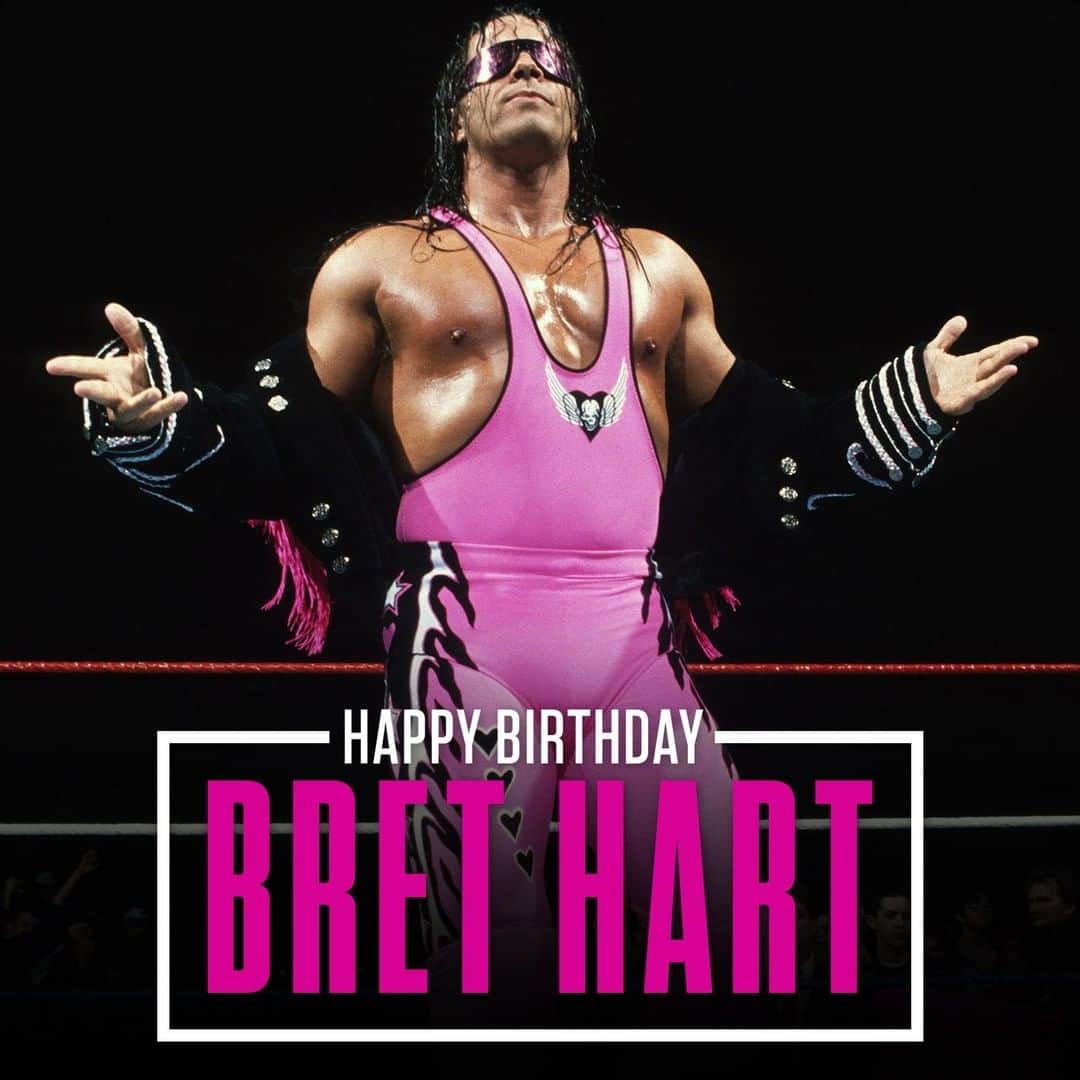 WWEさんのインスタグラム写真 - (WWEInstagram)「Happy birthday to the best there is, the best there was, the best there ever will be, @brethitmanhart! 🖤💗」7月3日 2時41分 - wwe
