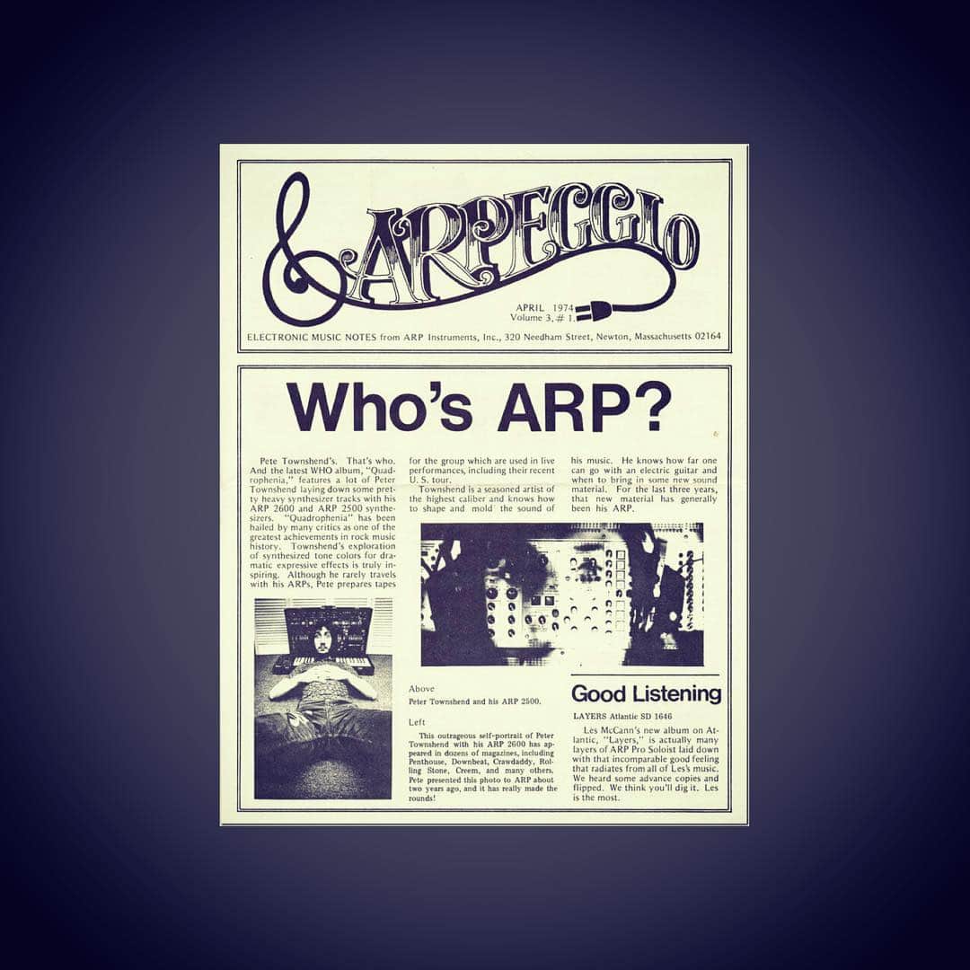 ピート・タウンゼントさんのインスタグラム写真 - (ピート・タウンゼントInstagram)「I used the ARP 2500 and 2600 synthesizers on Who’s Next, Who Are You, Quadrophenia and the soundtrack of the Ken Russell movie of Tommy. This article is from the ARP house magazine.. . . . #quadrophenia #kenrussell #arpsynthesizer #tommythemovie」7月3日 3時28分 - yaggerdang