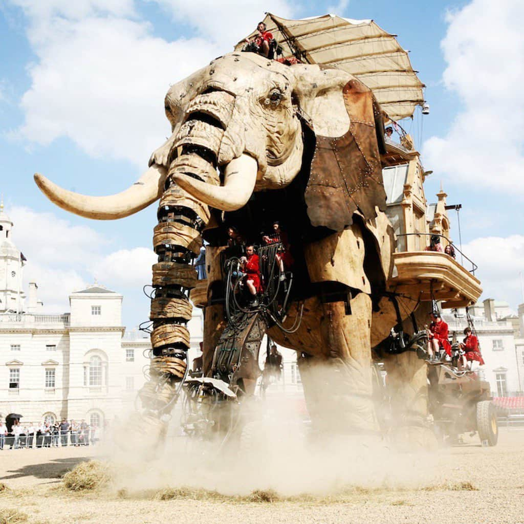 TED Talksさんのインスタグラム写真 - (TED TalksInstagram)「This massive mechanical elephant marched the streets of London for four days. It was part of a parade created by visual artist Helen Marriage, whose goal was to transform a city into a playground of the imagination. It took seven years for her to make this dream a reality, but when the big day arrived, millions of people showed up to witness the amazing spectacle. “It was our first show, and it changed the nature of the appreciation of culture, not in a gallery, not in a theater, not in an opera house, but live and on the streets, transforming public space for the broadest possible audience, people who would never buy a ticket to see anything,” Helen says. “[Imagination] can transform our physical surroundings, but in doing so, we can change forever how we feel and how we feel about the people that we share the planet with.” To watch her #TEDTalk, visit go.ted.com/parade  Photo courtesy of Helen Marriage」7月3日 3時48分 - ted