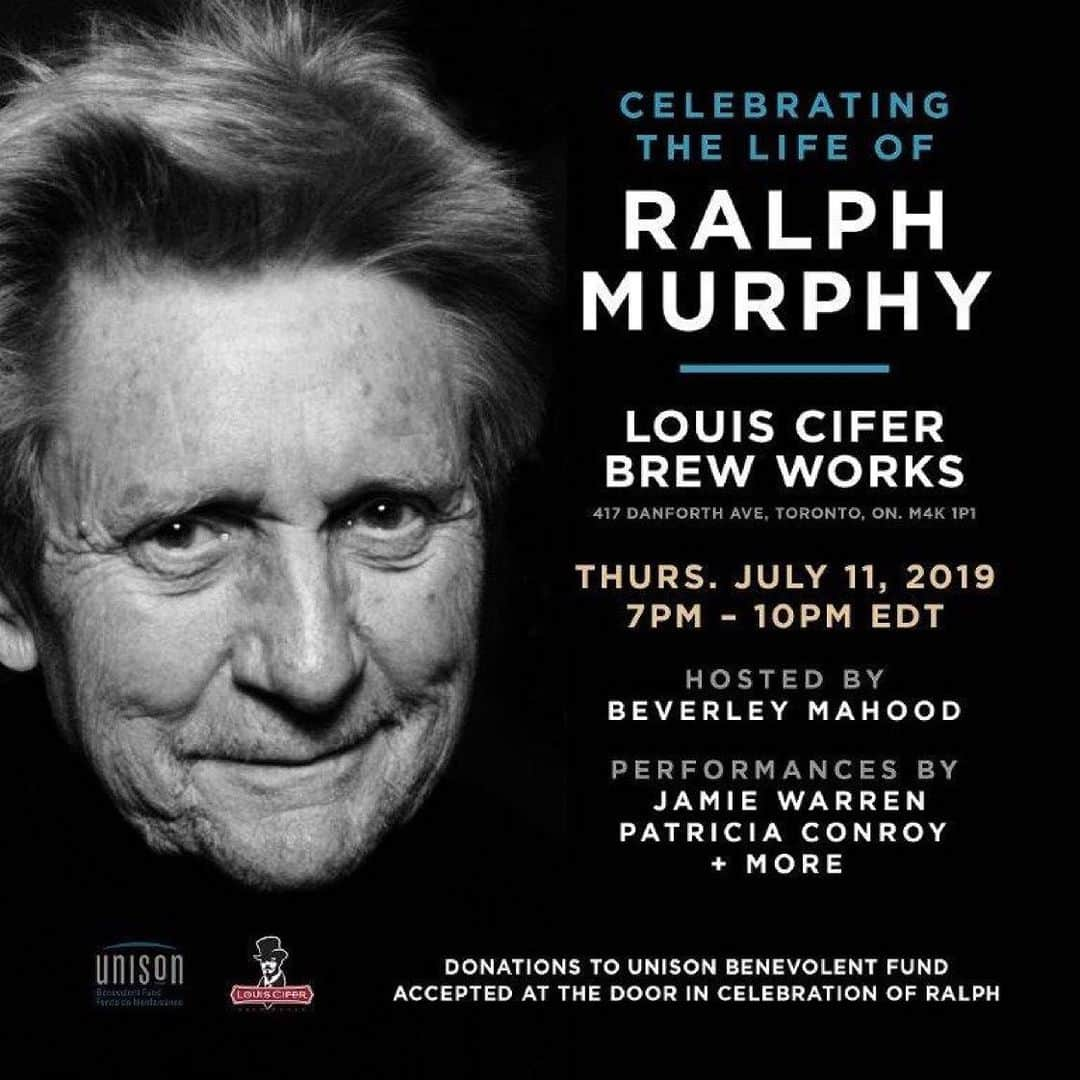 SOCANさんのインスタグラム写真 - (SOCANInstagram)「Next week, #Toronto is celebrating the life of Ralph Murphy on July 11th. There will be performances by @jamiewarren.official , @patriciaconroy and more!」7月3日 5時45分 - socanmusic