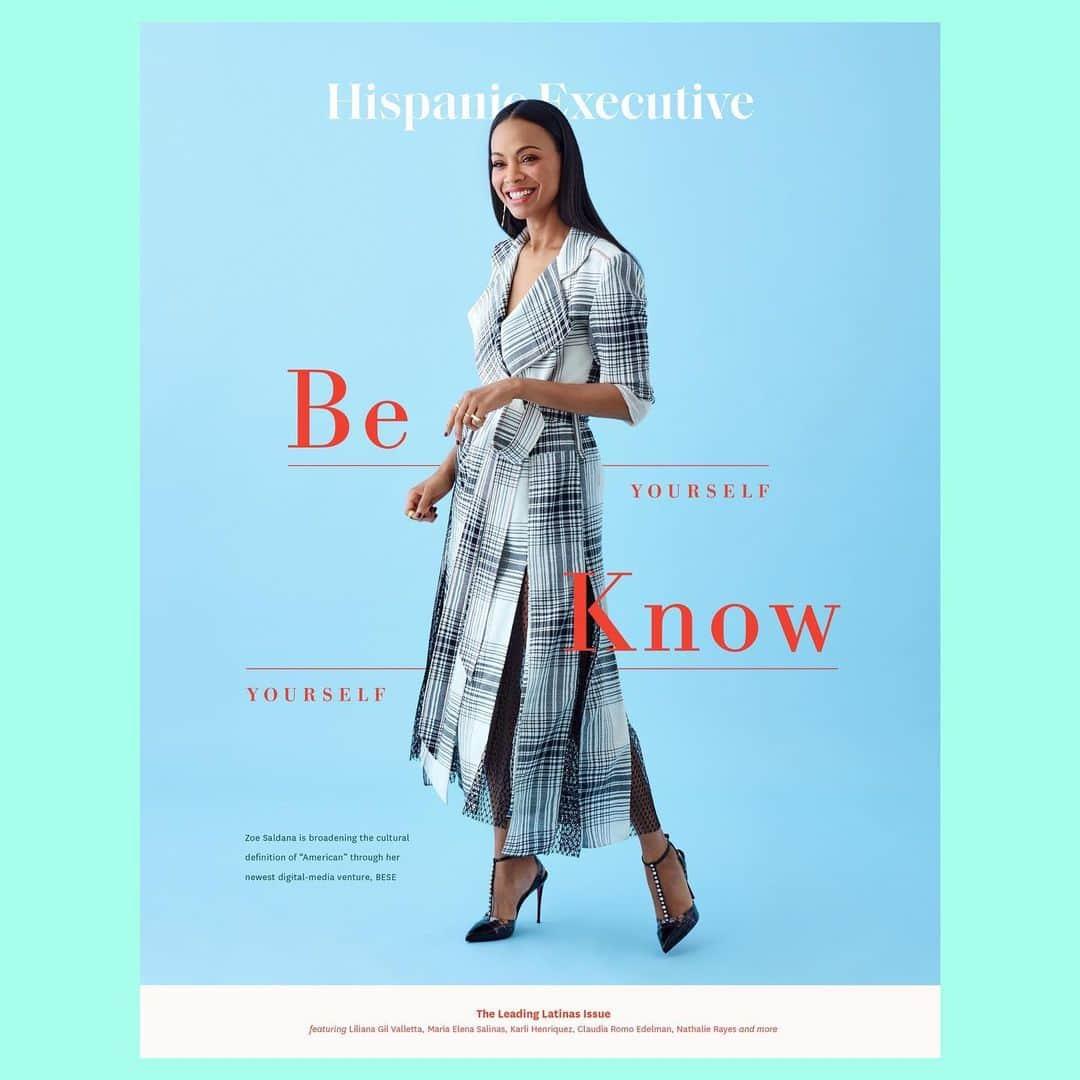 ゾーイ・サルダナさんのインスタグラム写真 - (ゾーイ・サルダナInstagram)「Thank you @hispanicexecmag magazine for featuring me as one of your #LeadingLatinas 💚💙 Link in bio!」7月3日 6時53分 - zoesaldana