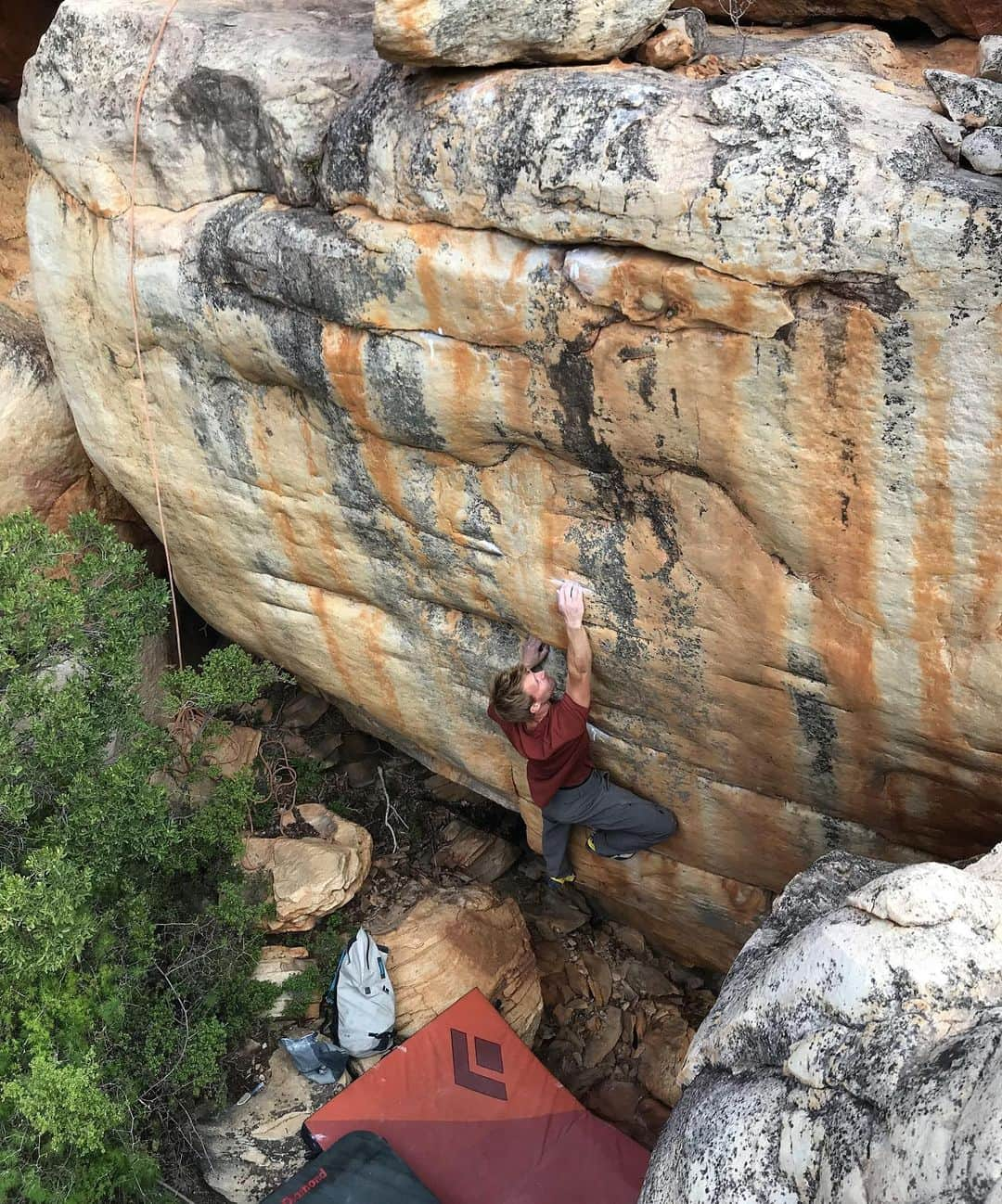 ナーレ・フッカタイバルのインスタグラム：「Blade Runner (8B) FA at Alcatraz 👌 📷 @flo.wientjes @blackdiamond @lasportivagram」