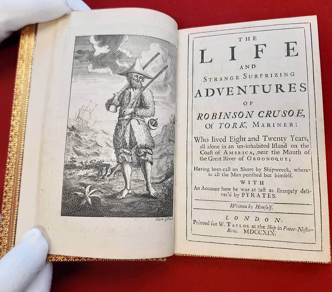 サザビーズさんのインスタグラム写真 - (サザビーズInstagram)「"Fear of danger is ten thousand times more terrifying than danger itself". Happy 300th birthday to the shipwrecked castaway, Robinson Crusoe, marooned on a remote island near Trinidad for 28 years. 🌴 • Acknowledged by many as the first English novel, the book is second only to the bible in number of translations. This set of first editions is as old as Robinson himself, dating back to 1719-20. Bid on our English Literature sale online now. #SothebysBooks」7月3日 20時19分 - sothebys