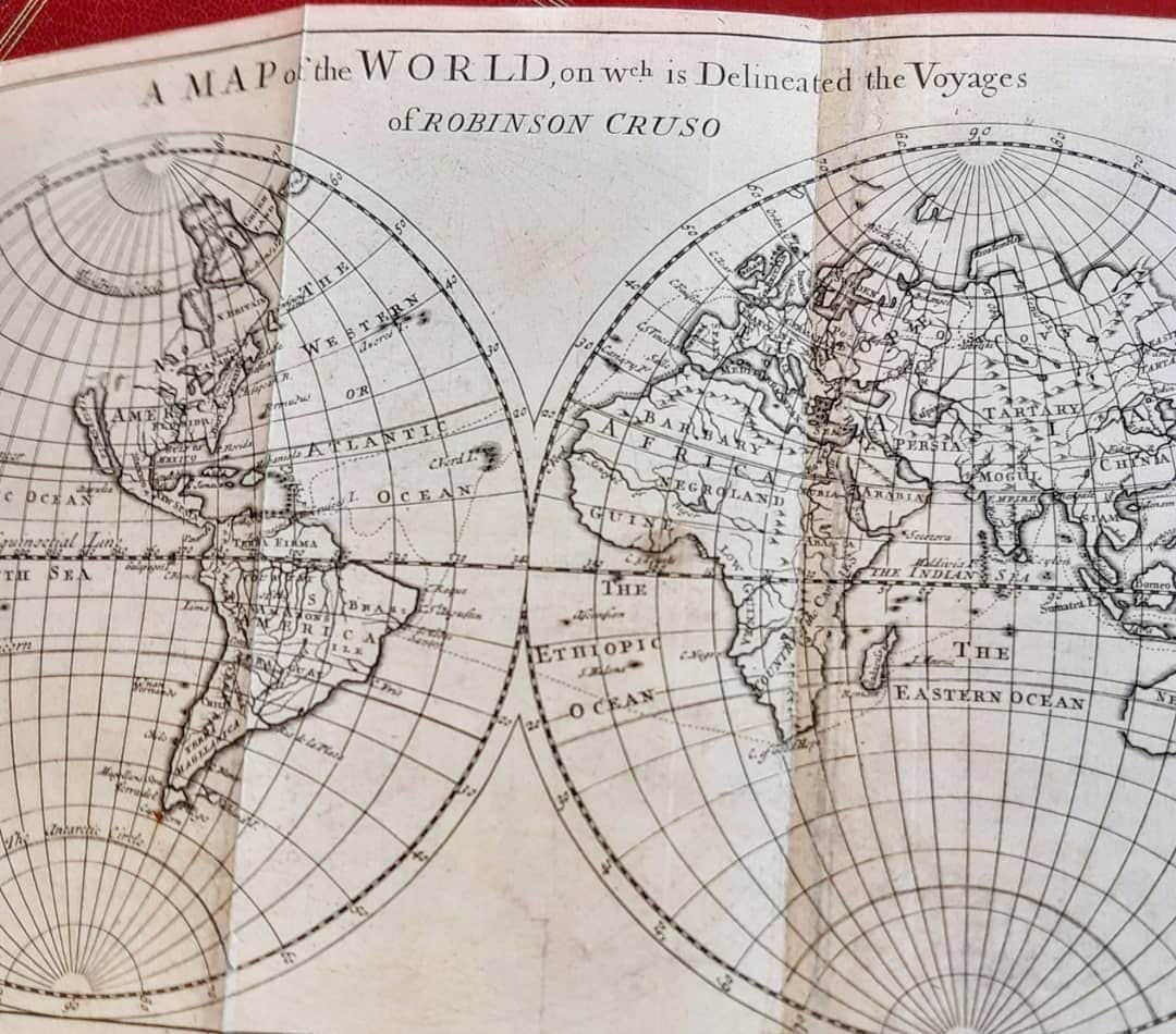 サザビーズさんのインスタグラム写真 - (サザビーズInstagram)「"Fear of danger is ten thousand times more terrifying than danger itself". Happy 300th birthday to the shipwrecked castaway, Robinson Crusoe, marooned on a remote island near Trinidad for 28 years. 🌴 • Acknowledged by many as the first English novel, the book is second only to the bible in number of translations. This set of first editions is as old as Robinson himself, dating back to 1719-20. Bid on our English Literature sale online now. #SothebysBooks」7月3日 20時19分 - sothebys