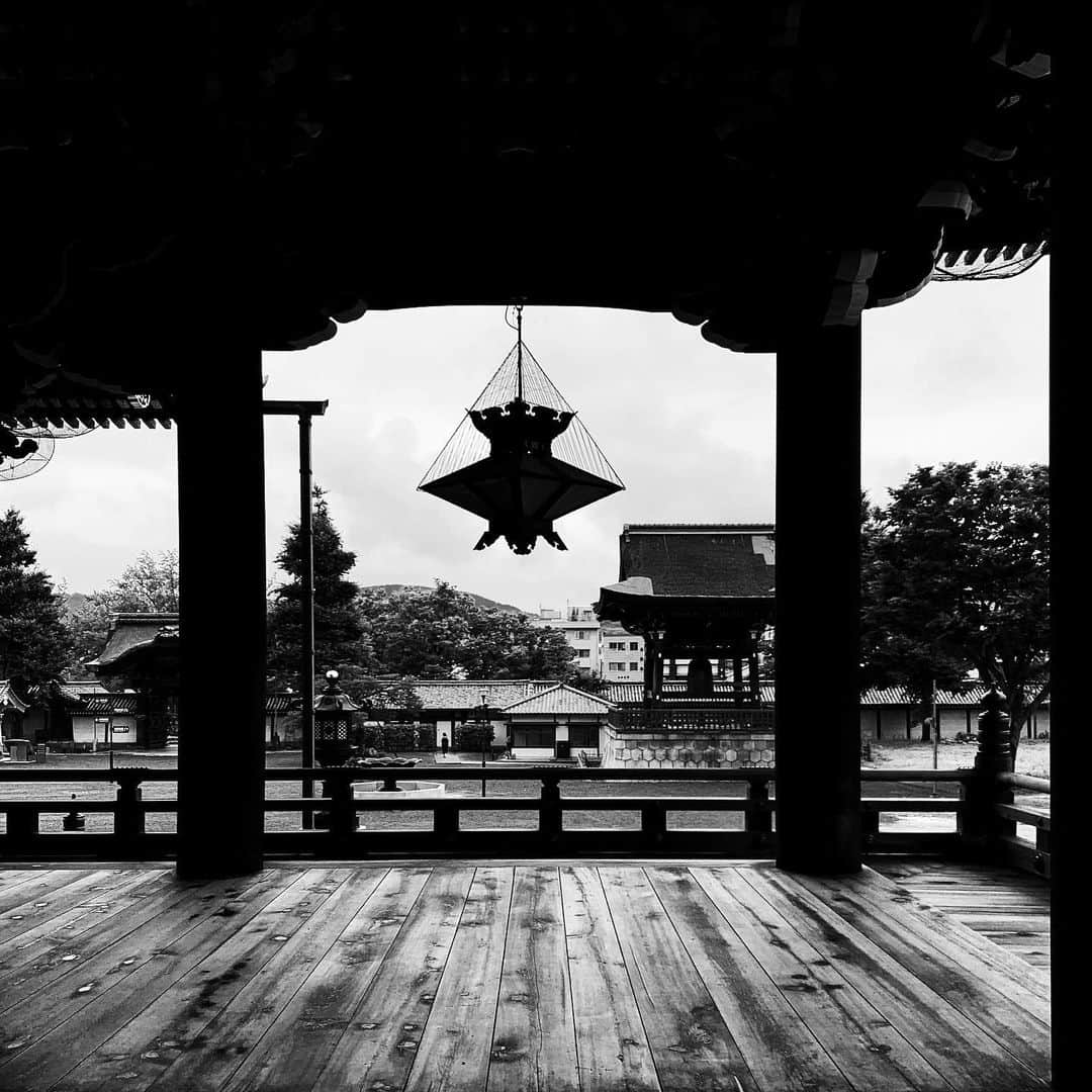 naotakeのインスタグラム：「寺院 - A temple / iPhone XR + Snapseed, 20190704 . . 朝のお勤めにお参りする。堂宇に響く読経に心がすこし清められた気がした。 . . #royalsnappingartists #infamous_family #rsa_main #infinity_photo_cult #2_fineart #jp_gallery #jp_gallery_bnw #trb_bnw #wp_bnw  #bnw_life #bnwlife_member #bnw_life_shots #bnw_captures #world_bnw #top_bnw #team_jp_ #team_jp_モノクロ #ig_energy_bw #ig_nihon #streetphotographybnw #igersjp #blackandwhite #bnw #bnwphoto #monochrome #bw #bnwphotography #ShotOniPhone #shotoniphoneXR」