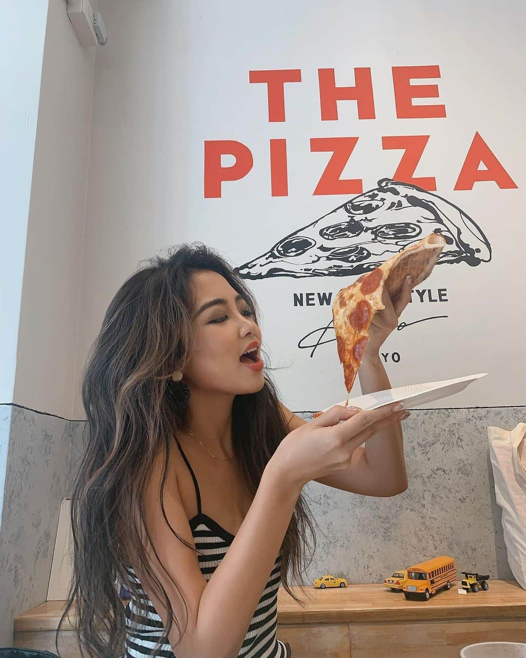 Yumaikaさんのインスタグラム写真 - (YumaikaInstagram)「pizza lunch🍕 ミミ残す派🤢 #gyda @gydajp」7月3日 11時41分 - _yumaika_