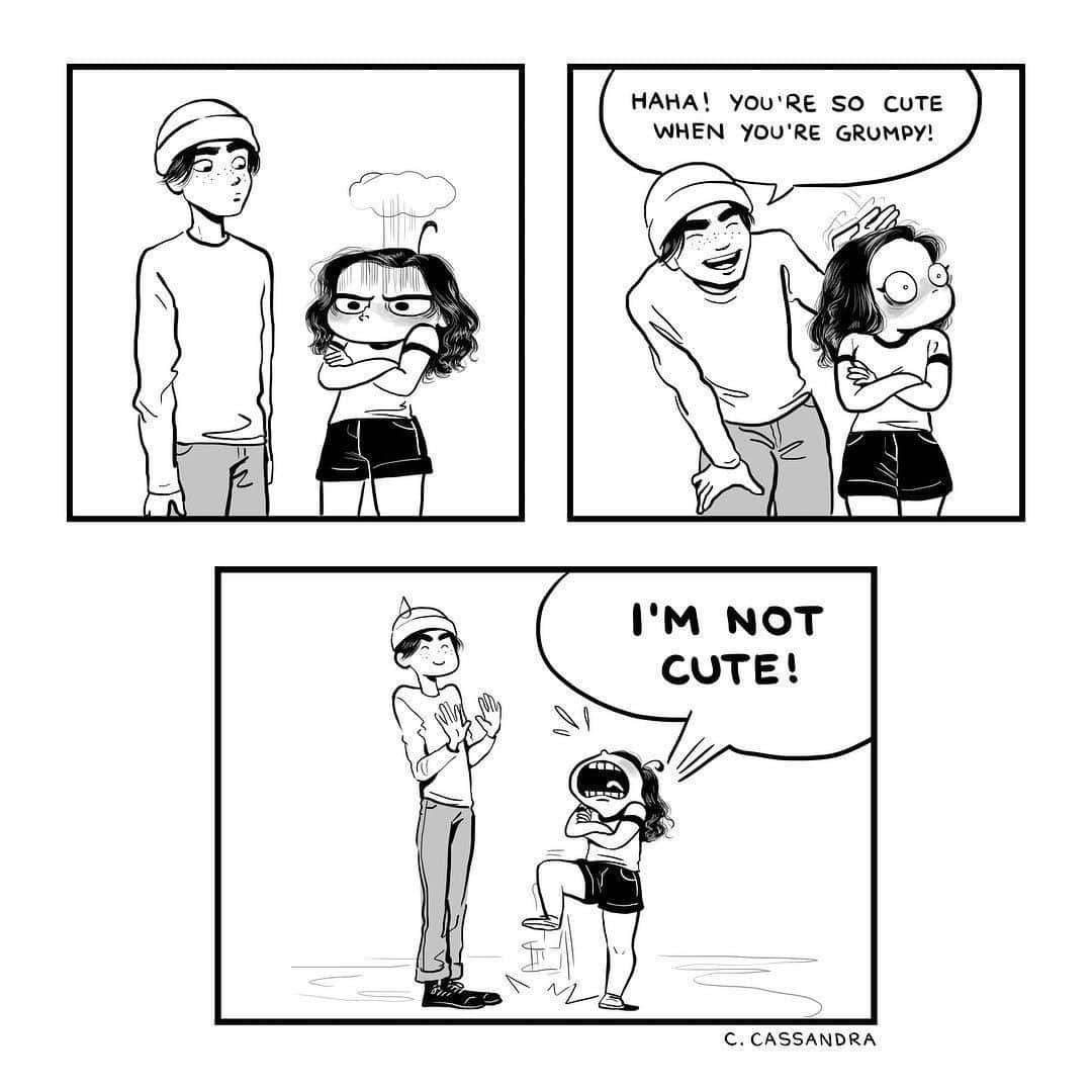 9GAGさんのインスタグラム写真 - (9GAGInstagram)「Never call a girl cute when she’s angry 😡 Follow @couple for more #couplegoals⠀ -⠀ ✏️ @cassandracalin⠀ -⠀ #couple #relationship #relationshipgoals #comic」7月3日 12時00分 - 9gag
