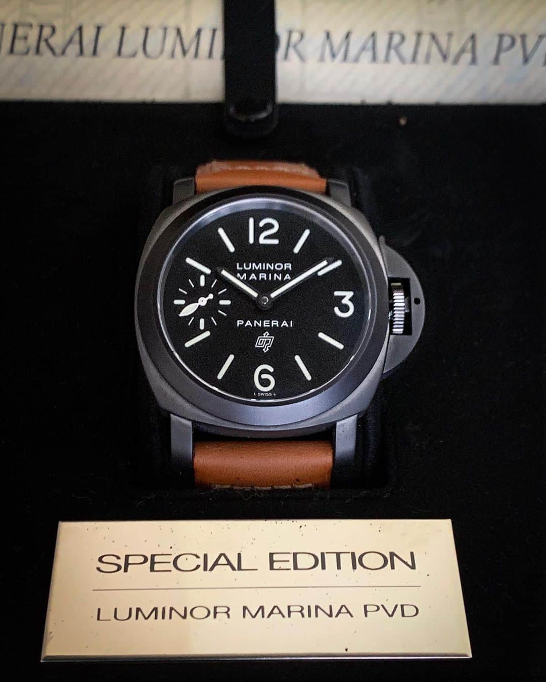 パネライのインスタグラム：「The one that started the trend. The #Panerai #PAM195 Luminor Marina PVD Paneristi Edition. Only 200 were made and each had the name of the original owner engraved on the back.  #paneraicentral」