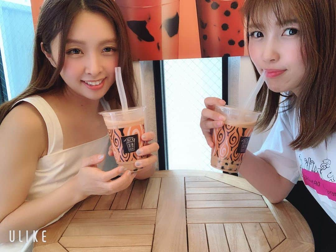 中村愛さんのインスタグラム写真 - (中村愛Instagram)「🍷♡ ・ ・ ・ #タピオカ (^○^)！ 初の #ピヤニ #渋谷 まゆのんにインスタ自分の写真多くない⁉️って、突っ込んだらめっちゃ笑ってた‼️‼️」7月3日 15時10分 - nakamuramura_ai