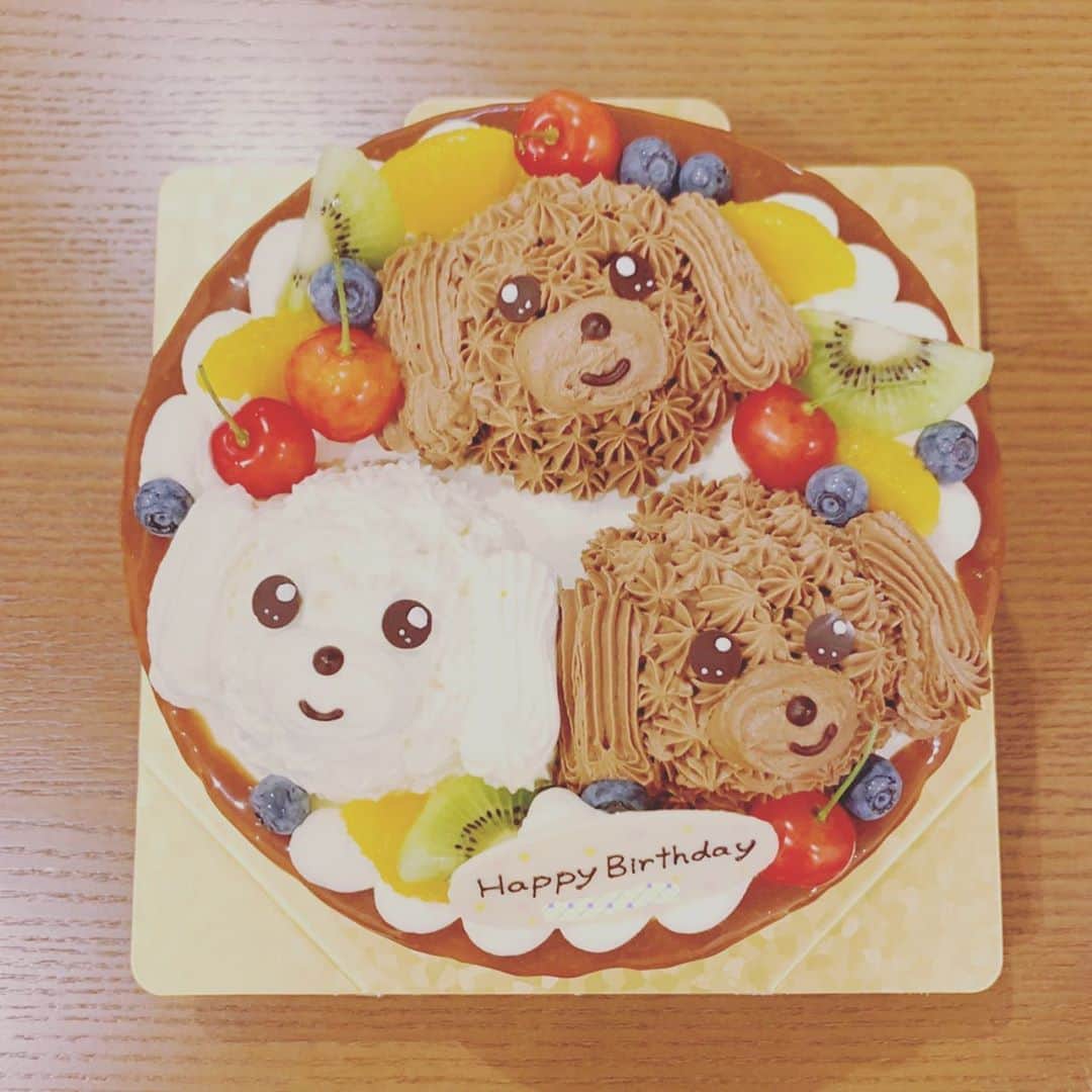 三ツ井裕美さんのインスタグラム写真 - (三ツ井裕美Instagram)「お誕生日のお祝いで、ケーキをオーダーさせていただきました🎂 ・ めちゃめちゃ可愛いし、味もめちゃめちゃ美味しかったです😋 ・ 主役じゃないのにすごい食べましたw👍🏼👍🏼」7月3日 15時46分 - hiromi__km