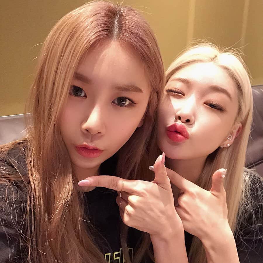 のインスタグラム：「항상 밝은 청하 ✨귀요미 화이팅」