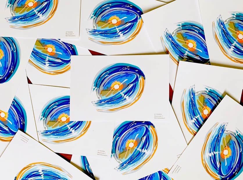 山田愛さんのインスタグラム写真 - (山田愛Instagram)「😍💙 ちなみにステッカーは防水加工です🏝 ・ 🌴🏀CREW ➖➖➖➖ #drawing #art #🌴🏀crew #ポストカード #ステッカー #postcard #sticker  #parmtree #basketball #design #art #basketballart #procreate  #applepencilart #wave #sea #surf #🏄‍♂️ @aiyamada_art」7月3日 20時53分 - aiyamada_
