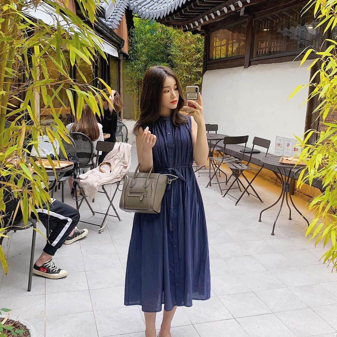 RIONさんのインスタグラム写真 - (RIONInstagram)「久しぶりに韓国🇰🇷 ワンピは @titivatejp の#クルーネックaラインワンピース です💙  fashion #ootd #コーデ #プチプラコーデ #ワンピース #ワンピースコーデ #titivate #ティティベイト #titivatestyle」7月3日 23時41分 - rionyouyou