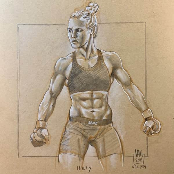 UFCさんのインスタグラム写真 - (UFCInstagram)「“The Preacher’s Daughter” @HollyHolm Show us your #UFC239 #UFCFanArt T&C’s ➡️ UFC.com/FanArt 🎨 @ManuCarrasco33」7月4日 1時34分 - ufc