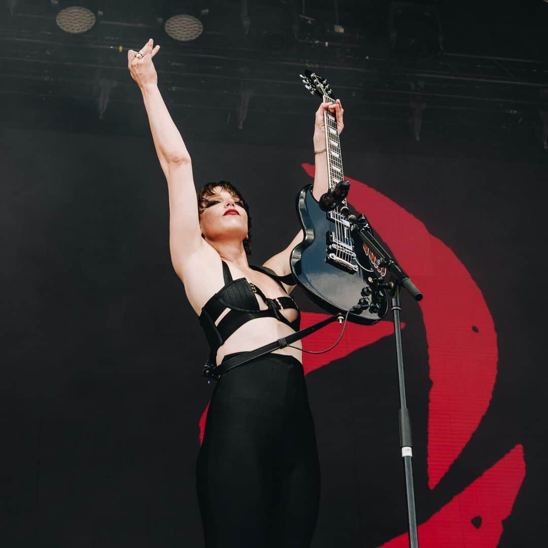 ジー・ヘイルさんのインスタグラム写真 - (ジー・ヘイルInstagram)「Lollapalooza Stockholm @lollapaloozase  photos by @judyhwon. ********************************** “Hello, we are Halestorm, we are loud, bat shit crazy, and we actually sing and play our instruments, no tracks, no click, no tricks!” What an amazing fesitival spot, where not only were we repping ourselves but we had the honor of being ambassadors of the Hard Rock genre! It was so amazing welcome these kids into the arms of rock n roll and to watch all these girls and boys in @billieeilish and @travisscott shirts, raising their horns and rocking the fuck out during our set! Thank you @lollapaloozase for having us!」7月4日 3時48分 - officiallzzyhale