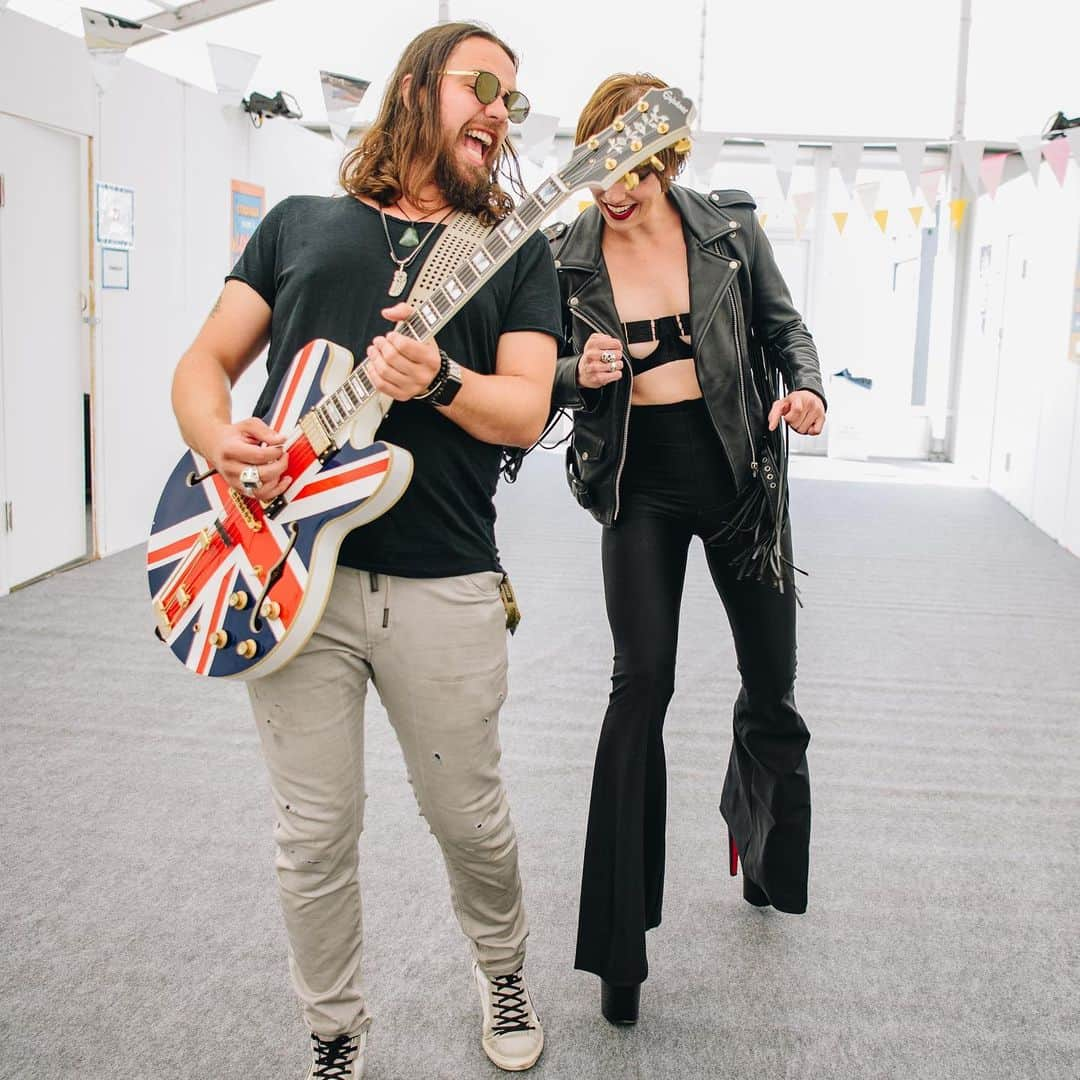 ジー・ヘイルさんのインスタグラム写真 - (ジー・ヘイルInstagram)「Lollapalooza Stockholm @lollapaloozase  photos by @judyhwon. ********************************** “Hello, we are Halestorm, we are loud, bat shit crazy, and we actually sing and play our instruments, no tracks, no click, no tricks!” What an amazing fesitival spot, where not only were we repping ourselves but we had the honor of being ambassadors of the Hard Rock genre! It was so amazing welcome these kids into the arms of rock n roll and to watch all these girls and boys in @billieeilish and @travisscott shirts, raising their horns and rocking the fuck out during our set! Thank you @lollapaloozase for having us!」7月4日 3時52分 - officiallzzyhale