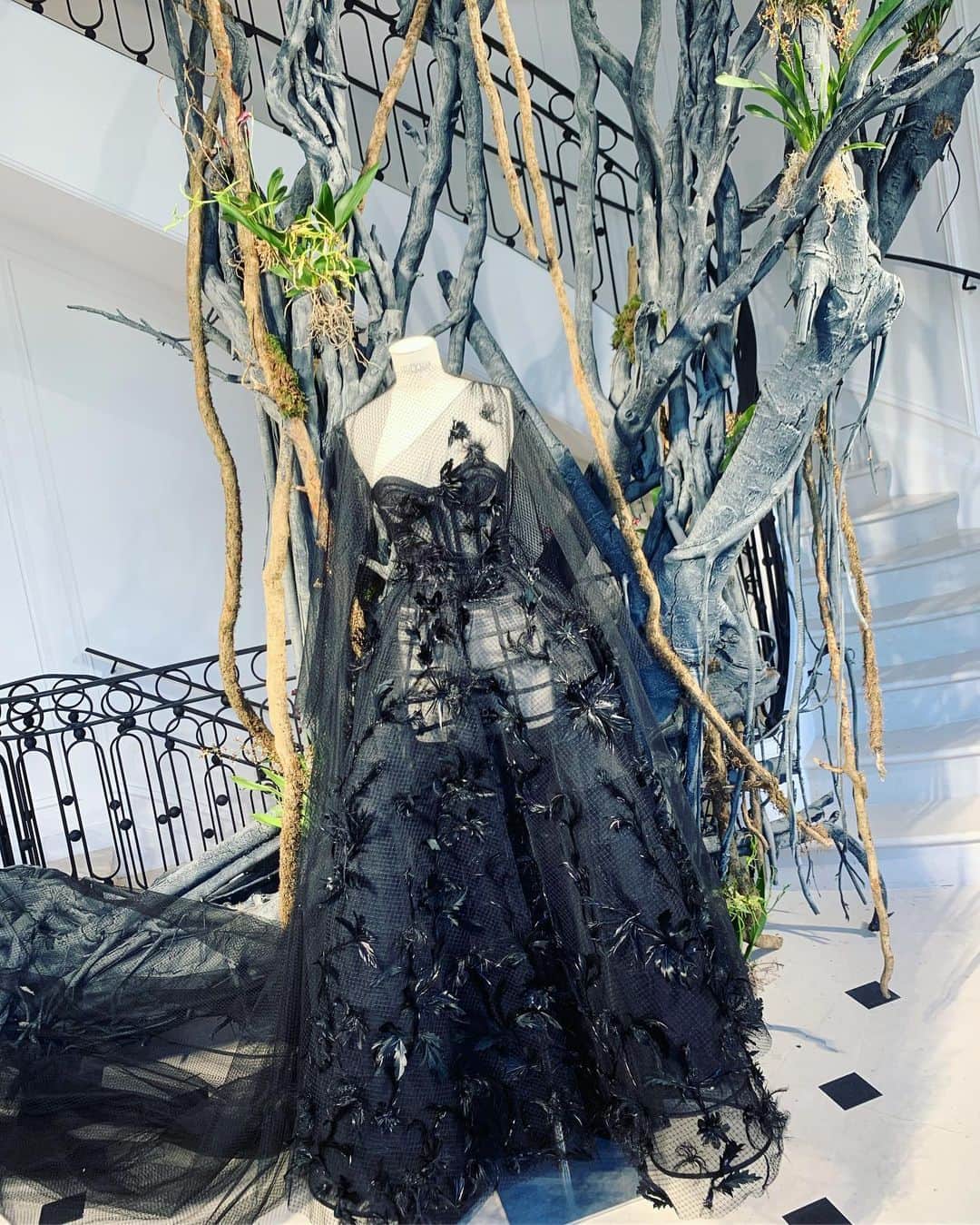 福王寺彩野さんのインスタグラム写真 - (福王寺彩野Instagram)「Dior villa🖤 とにかく素敵すぎる空間でした✨ ストーリーズみてね(^^) #dior #exhibition #diorhautecouture #paris」7月4日 7時07分 - ayano_fukuoji