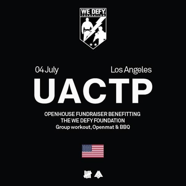 UNDFTDさんのインスタグラム写真 - (UNDFTDInstagram)「Tomorrow 7/4 @undefeated_uactp, Undefeated Action Capabilities Training Program, will open their facilities to the public in celebration of the fourth. Join us for a ‪BBQ, Group Workout, Jiu Jitsu Open Mat and a mobility class with donations benefitting the @wedefyfoundation.‬ . ‪Open Mat & Group Workout are for all levels of experience.‬ ‪.‬ ‪9-10a: Group Workout w/ @enele.m ‬ ‪10-1p: Jiu Jitsu Open Mat ‬ ‪1:30-2:30p: Mobility w/ @tracylynnwithlove ‬ ‪3-8p: Jiu Jitsu Open Mat ‬ . ‪2200 Beverly‬ ‪Los Angeles CA 90057‬」7月4日 8時11分 - undefeatedinc