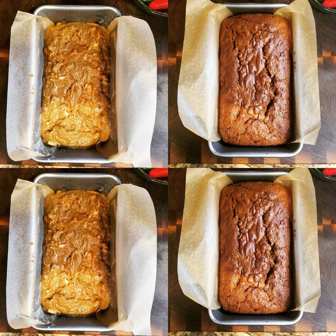 ガソリングラマーさんのインスタグラム写真 - (ガソリングラマーInstagram)「VEGAN ORGANIC SWEET POTATO BANANA BREAD 🍞🍞🍌🍌🍠🍠 #GASOLINEKITCHEN ADVENTURES  @ARROMHEADMILLS #ORGANIC #WHITEFLOUR @onedegreeorganics #veganic #wholewheatflour @latourangelleartisanoils grapeseed oil  @wholesomesweet #brownsugar @moonjuice #pinksalt  #bakingsoda #bakingpowder @mountainroseherbs #sweetcinnamon  #banana @imperfectproduce #sweetpotato @sperofoods #veganegg  #vegan #veganfood #whatveganseat #veganaf #vegansofinstagram #instavegan #veganrecipe #plantbased #veganbananabread @gasolineglamour  #gasolineglamour」7月4日 8時39分 - gasolineglamour