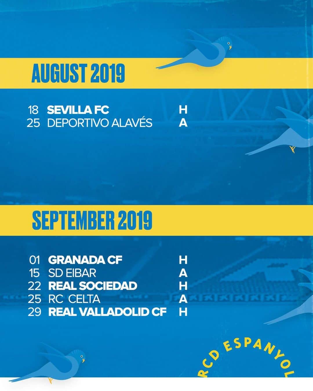 RCDエスパニョールさんのインスタグラム写真 - (RCDエスパニョールInstagram)「➡️👉 Our #LaLiga's calendar has been released! - ➡️👉 El nostre calendari de Lliga! - ➡️👉 ¡Nuestro calendario de @laliga! - ➡️👉 我们本赛季西甲联赛比赛日程！ - #RCDE | #Volem | #EspanyoldeBarcelona」7月4日 22時54分 - rcdespanyol
