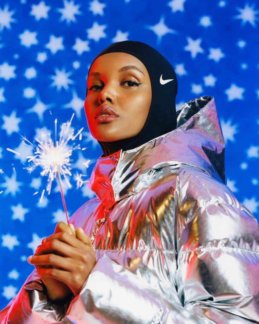 Teen Vogueさんのインスタグラム写真 - (Teen VogueInstagram)「@Halima Aden is serving you spacious skies and amber waves of grain this 4th of July 💙 📸: @scandebergs」7月4日 23時02分 - teenvogue