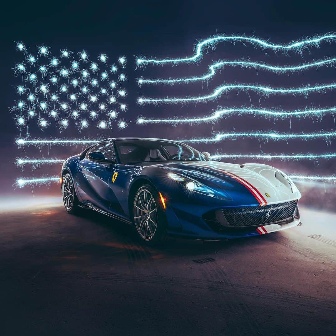 Ferrari USAさんのインスタグラム写真 - (Ferrari USAInstagram)「When Italian design meets American spirit. Wishing everyone a super fast, safe, and happy 4th of July! #Ferrari812Superfast⁣ ⁣ #4thofJuly #happyfourth #ferrari #independenceday #tailormade #italiandesign #carswithoutlimits」7月4日 23時15分 - ferrariusa