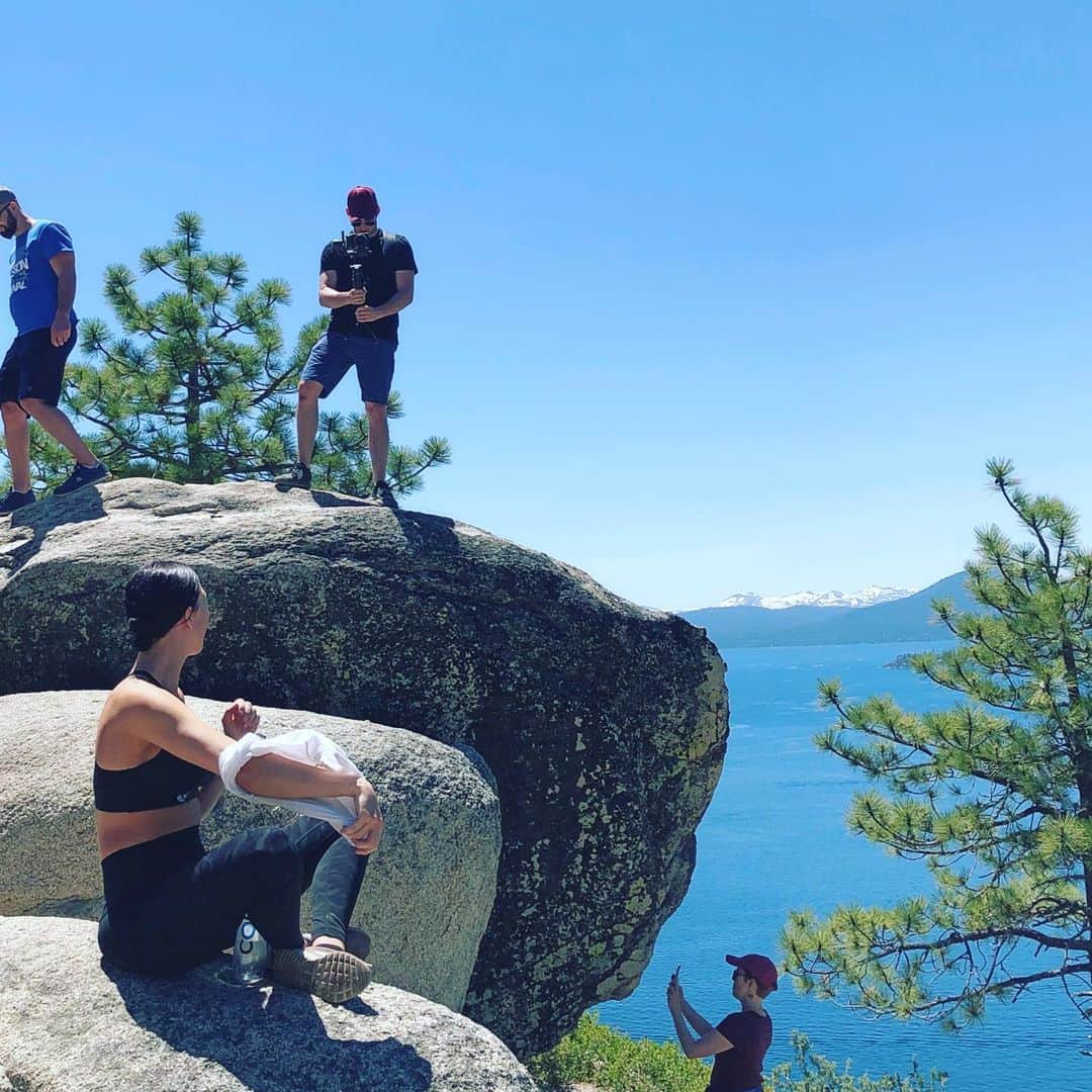 のインスタグラム：「Our company videographer/cinematographer filming at Lake Tahoe monkey rock 🐒🗿 @devin_teer  @monkeyteerentertainment  #laketahoe」