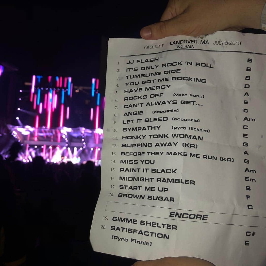 The Rolling Stonesさんのインスタグラム写真 - (The Rolling StonesInstagram)「Washington you got your Rocks Off!! Thank you 🔥 #therollingstones #stonesnofilter #washington #usa #tour #setlist」7月4日 15時40分 - therollingstones