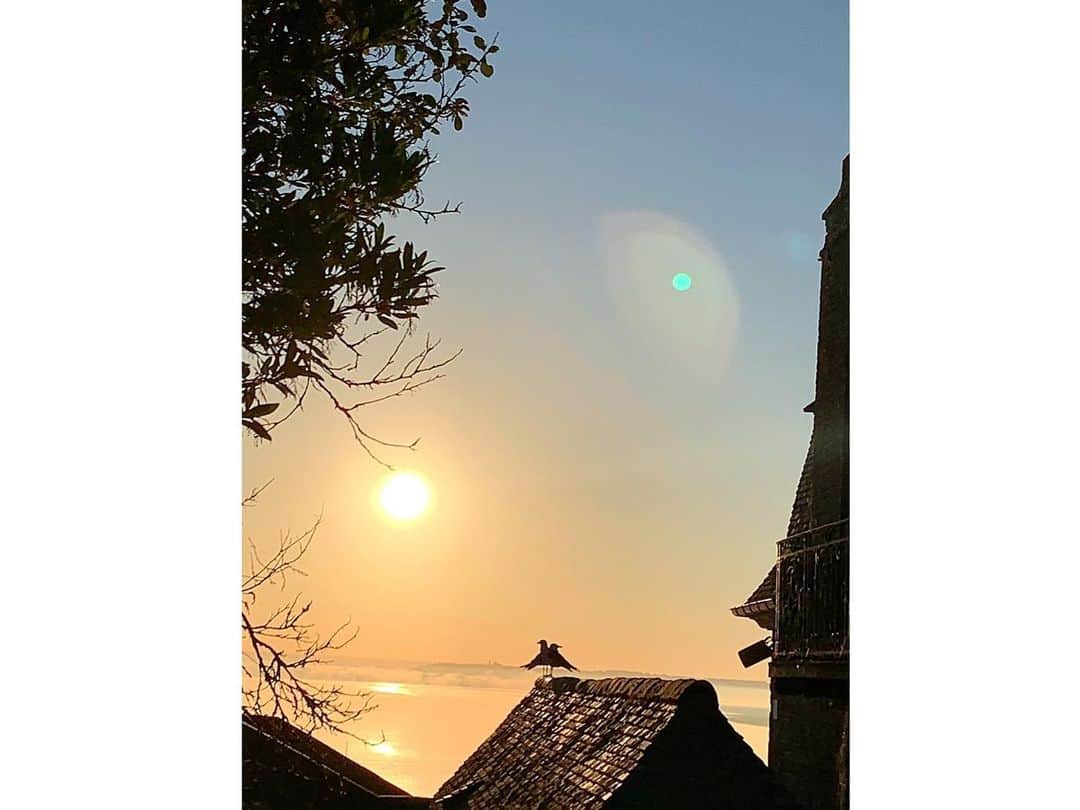 百合華さんのインスタグラム写真 - (百合華Instagram)「早起きして人が誰も歩いてない早朝の島内をお散歩してみました🥰﻿ ﻿ 美しい朝陽が昇り始めたモンサンミッシェルでは、たくさんのカモメや鳥達が飛んでいたり霧が雲海のように島の周りを覆っていたり、とっても幻想的な世界観にうっとり💕﻿ ﻿ 朝からこんなに素敵な風景を眺めながら本当に幸せなひとときを過ごす事が出来ました✨✨✨﻿ ﻿ #フランス ﻿ #france ﻿ #モンサンミッシェル ﻿ #montsaintmichel ﻿ #世界遺産 ﻿ #世界遺産の旅 ﻿ #worldheritage ﻿ #修道院 ﻿ #散策 ﻿ #トラベラー ﻿ #女子旅 ﻿ #朝陽﻿ #雲海﻿ #幻想的な世界」7月4日 16時31分 - yurika.lovelily