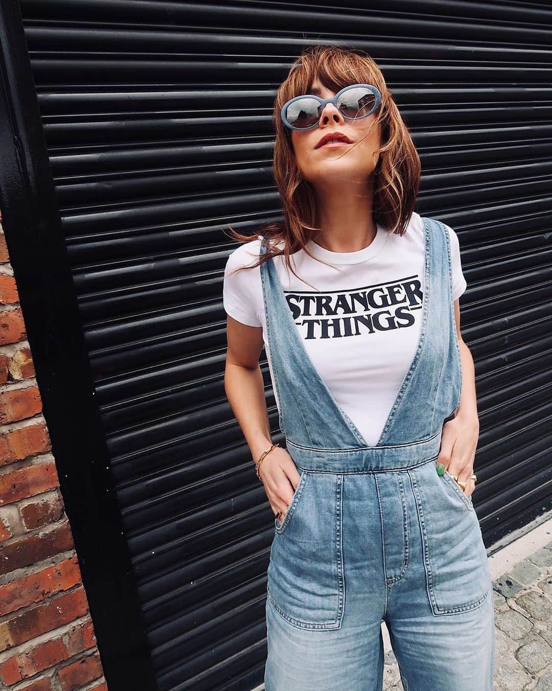 H&Mさんのインスタグラム写真 - (H&MInstagram)「The new season of #StrangerThings drops today! Did you get any pieces from our exclusive collection yet? #HM #HMxME #regram @meganellaby  T-shirt: 0749894003 Dungarees: 0737363001」7月4日 16時38分 - hm