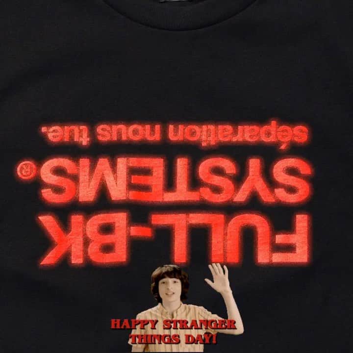 DJ DARUMAのインスタグラム：「㊗️㊗️㊗️ SYSTEMS LOGO Tee(The Upside Down remix) 🚨Webstore限定緊急発売 @FULLBK」