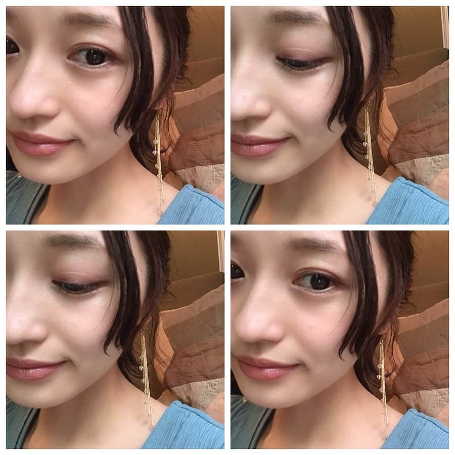 江本るり恵さんのインスタグラム写真 - (江本るり恵Instagram)「昨日のメイク。ピンクとベージュ♡ 並べると可愛い色味💓 時計回りに 下地は PHYTOLIFT オーロラUVミルク(塗るとトーンが上がる！UVカット効果も高くて助かる♡つけすぎ注意！) 写真には載ってないけどファンデーションは innisfree マイトゥーゴークッション 3.1 N21 シャドウは shiro ジンジャー アイシャドウパレット 9A04 (右から順番に使ってグラデーションに。一番最後の色味は目尻にラインみたいにして入れる。) リップは shiro ジンジャーリップバター カメレオンベージュ RMK リップスティック コンフォート マットフィット 03 (重ね付け☺️) チークは VINTORTE ミネラルクリーミィチーク&ルージュ シーシェルピンク ハイライトは shiro シルク ハイライター 7H01 #shiro #innisfree #rmk #vintorte #phytolift」7月4日 18時35分 - emotorurie