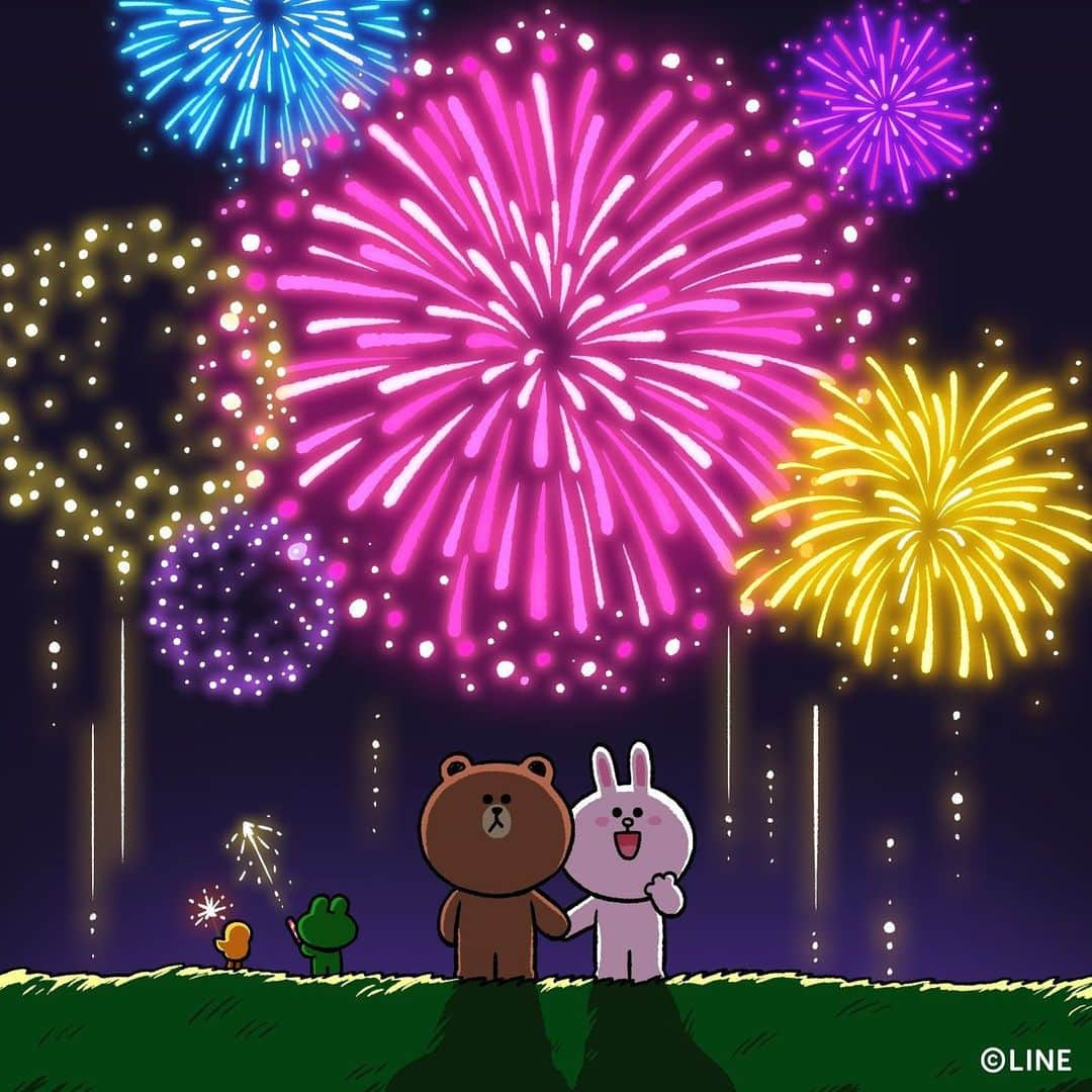 LINE FRIENDS_JPさんのインスタグラム写真 - (LINE FRIENDS_JPInstagram)「✨見るたびにドキドキ!🎆﻿ #まるで #君のように #夏の夜空 #花火﻿ #見える？ #私の心﻿ #BROWN #CONY﻿ #SALLY #LEONARD #LINEFRIENDS」7月4日 19時00分 - linefriends_jp