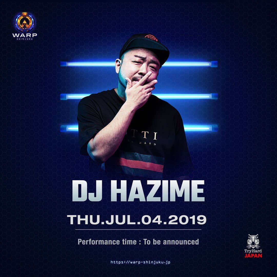 のインスタグラム：「Tonight🔥 @warp_shinjuku  With @dj_tomopiro @ryohey3  @djibaki @ohkura_shimon  #tokyo #shinjuku #warp  #毎週木曜レギュラー  25:00〜と26:20〜プレイします💻 皆さんお待ちしてます✌️」