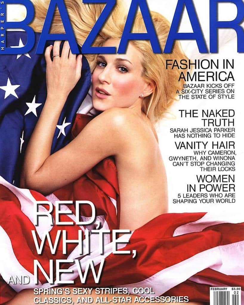 Harper's BAZAARさんのインスタグラム写真 - (Harper's BAZAARInstagram)「Happy Independence Day! 🇺🇸 #SarahJessicaParker for Bazaar, February 2001.」7月4日 20時13分 - harpersbazaarus