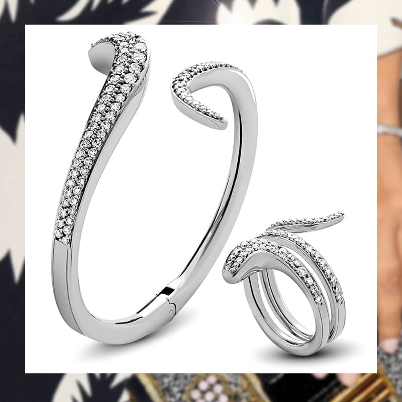 ダミアーニさんのインスタグラム写真 - (ダミアーニInstagram)「#DamianiEden bracelet is pure shine. Bright and precious diamonds trace a wavy silhouette recalling the curves of a snake.  #Damiani #DamianiLovesCinema #nastridargento2019 #nastridargento」7月4日 21時30分 - damianiofficial