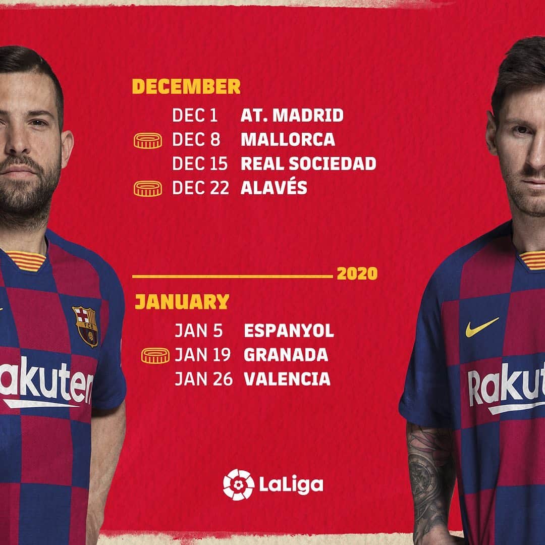 FCバルセロナさんのインスタグラム写真 - (FCバルセロナInstagram)「⚽️ 2019/20 @laliga fixtures 🏆 Bring it on! 🔵🔴 Força Barça! #ReadyToColor」7月4日 21時39分 - fcbarcelona