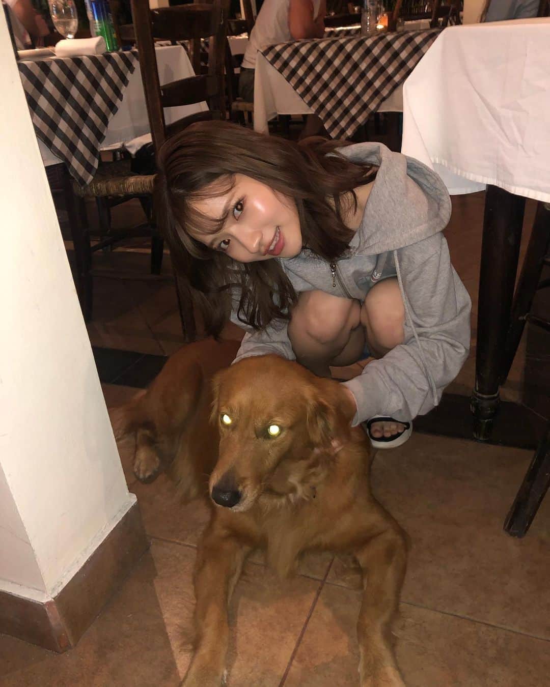 南りほのインスタグラム：「발리에서 만난 벨라🐾 촬영하느라 나 피곤했어는데 얘만나니까 기분이좋아지더라구♥️ 넌 착하고 정말 귀엽다...♥️」
